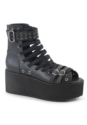 2 3/4" PF Lace-Up Ankle High Sandal, Back Zip