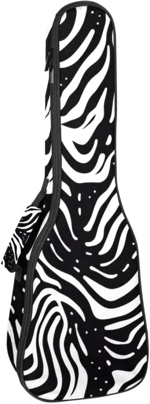 23" Ukulele Bag Abstract Liquid Stripes Background Padding Carry Case Ukulele Cover with Storage and Thick Handle
