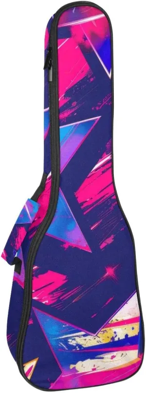 23" Ukulele Bag Cute Stars Seamless Padding Carry Case Ukulele Cover with Storage and Thick Handle