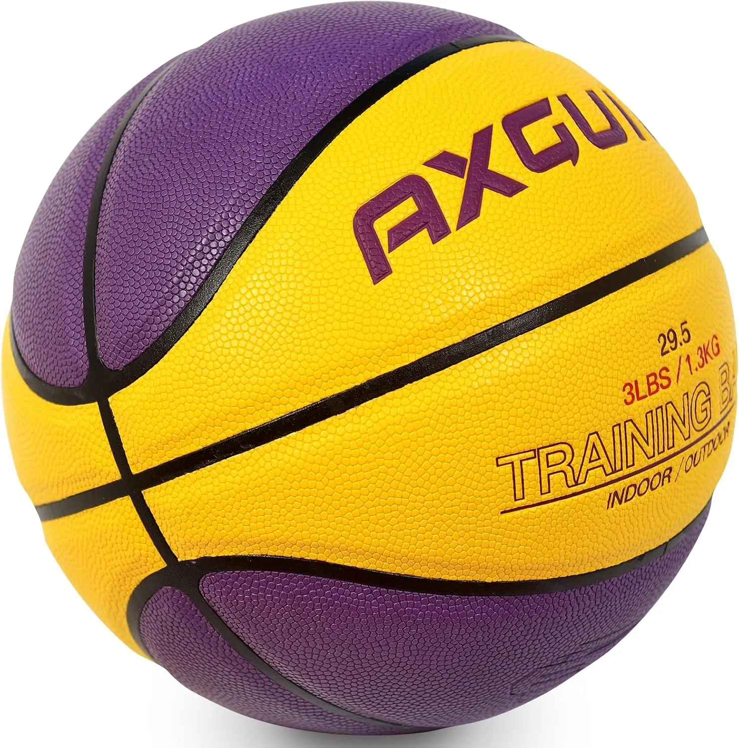 3LBS/2.2LBS Weighted Heavy Training Basketball 29.5/28.5"-Size 7/6 Composite Leather Weighted Basketball,Enhances Ball Handling,Dribbling,Passing Skills-Ideal for in&Outdoor Practice(deflated)