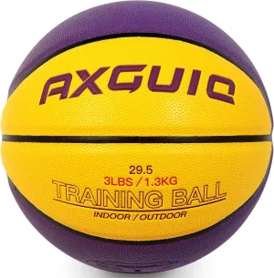 3LBS/2.2LBS Weighted Heavy Training Basketball 29.5/28.5"-Size 7/6 Composite Leather Weighted Basketball,Enhances Ball Handling,Dribbling,Passing Skills-Ideal for in&Outdoor Practice(deflated)