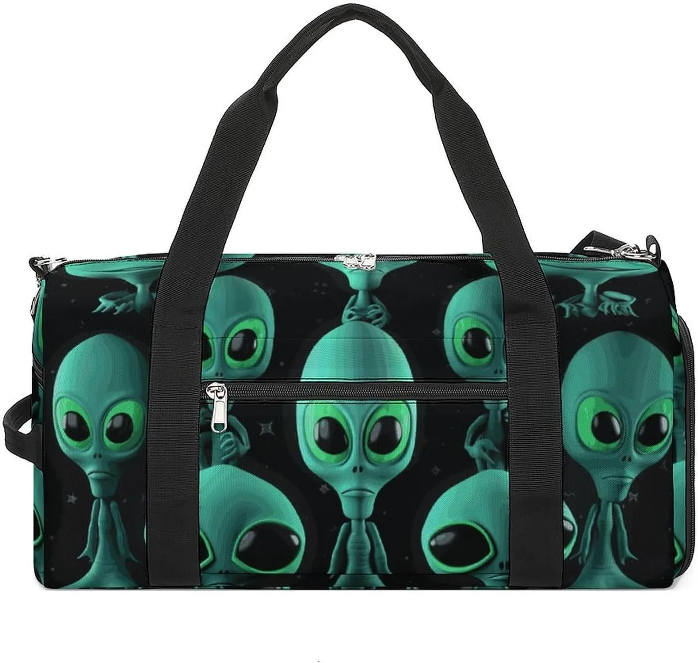 Aliens Barrel Gym Bags for Men And Women, Duffle Bag for Travel Sports Bag Camping Weekend Carry on Overnight Duffel Bag with Shoulder Strap