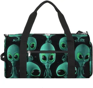 Aliens Barrel Gym Bags for Men And Women, Duffle Bag for Travel Sports Bag Camping Weekend Carry on Overnight Duffel Bag with Shoulder Strap