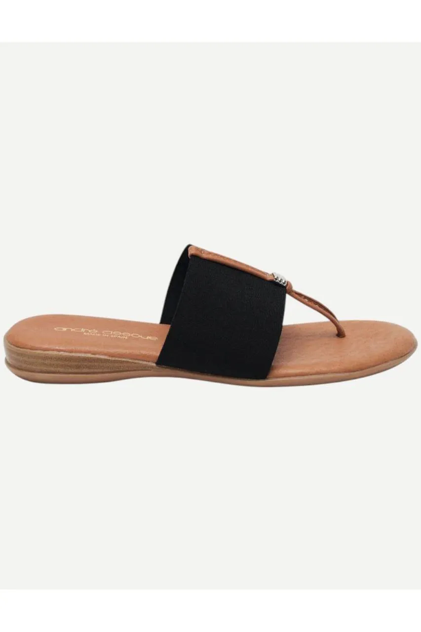 Andre Assous Nice Thong Sandal, Black