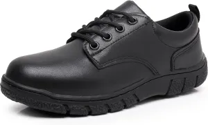 Apakowa Boys Oxford School Uniform Loafer Shoes Adjustable Strap Comfort Dress Shoes (Toddler/Little Kid/Big Kid)