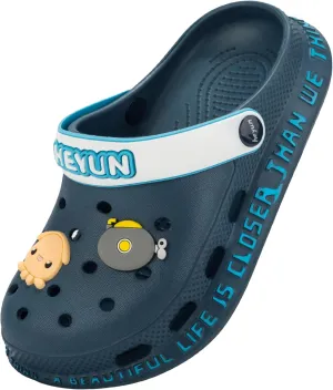 Azooken Kid's Cute Clogs Slides Boys Girls Slippers Beach Pool Shower Sandals Cartoon Garden Shoes(Toddler/Little Kids/Big Kids)