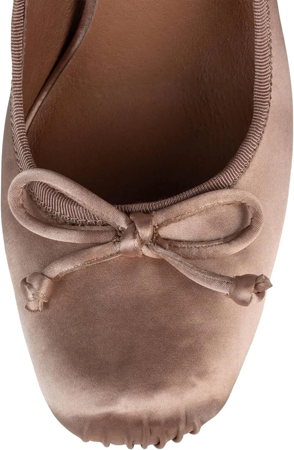 Ballet Heels for Women with Lace up Bows Closed Toe Mary Jane Heels Comfortable Square Toe Womens Ballerina Pumps Casual Dress Shoes for Women Dressy.