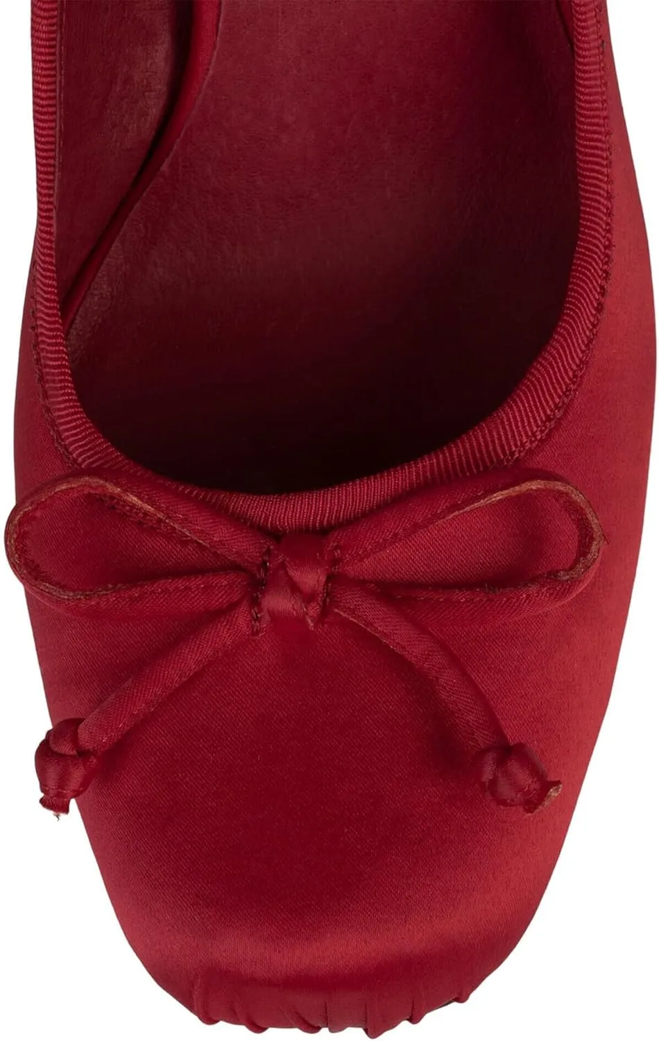 Ballet Heels for Women with Lace up Bows Closed Toe Mary Jane Heels Comfortable Square Toe Womens Ballerina Pumps Casual Dress Shoes for Women Dressy.