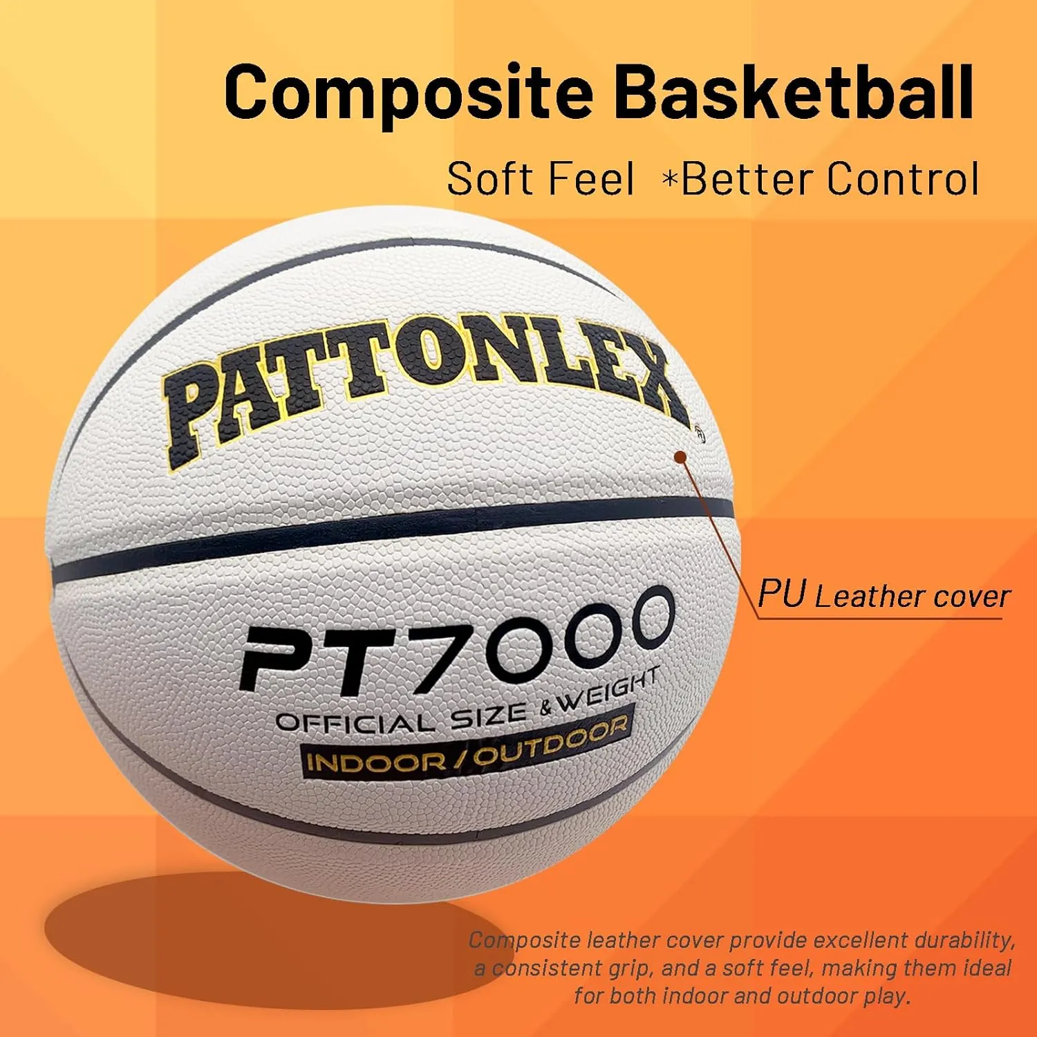 Basketball 29.5" - Official Size 7-Composite Leather - Indoor/Outdoor Basketball Ball for Adult Men