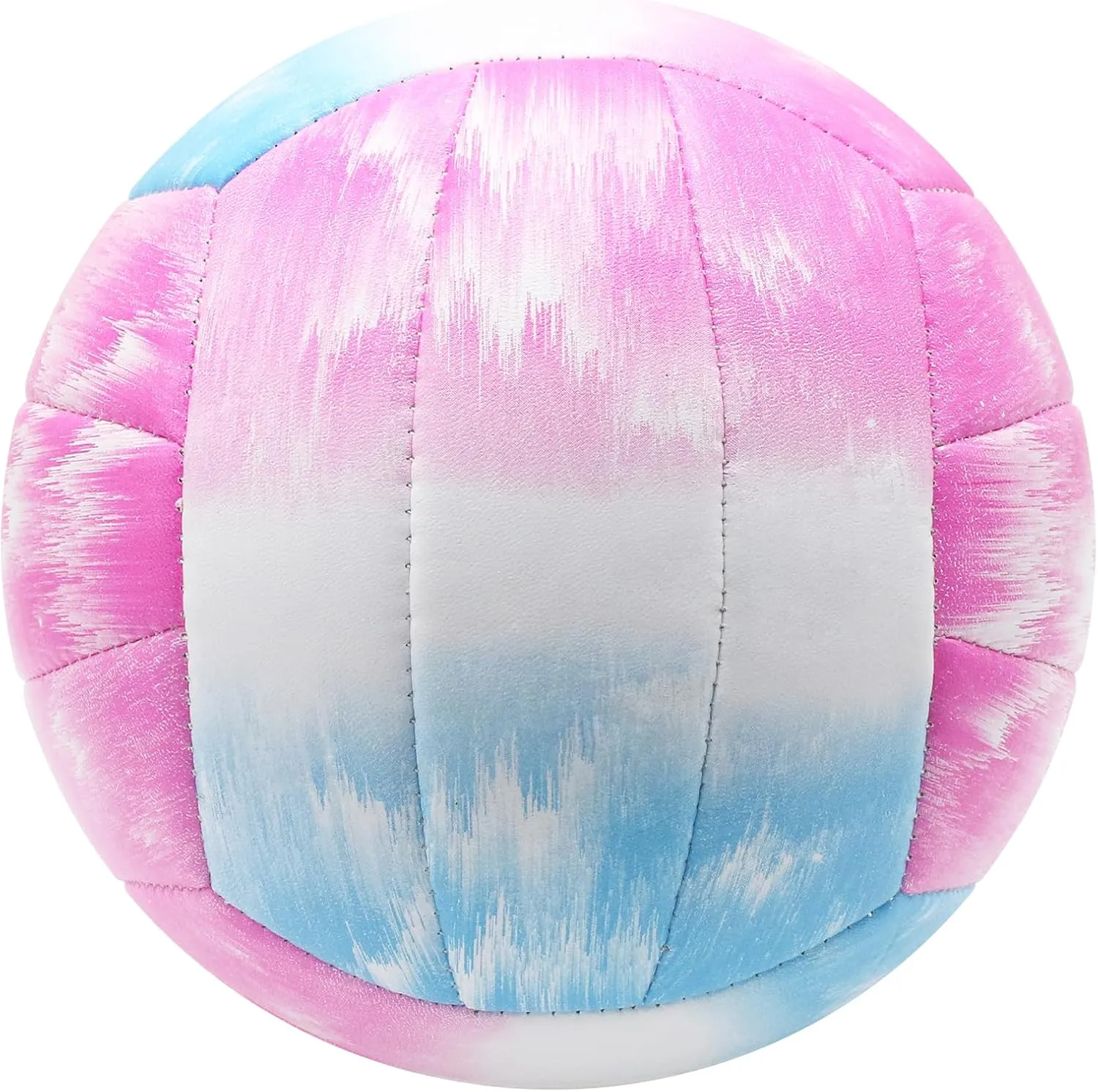 Beach Volleyball Official Size 5 with Pump, Soft Leather Volleyball for Outdoor Indoor Game, Gift for Unisex Adult