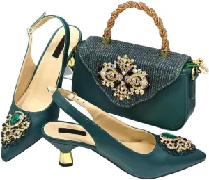 Beaded Peep Toe Bridal Sandals Rhinestone Purse Handmade Wedding Combo