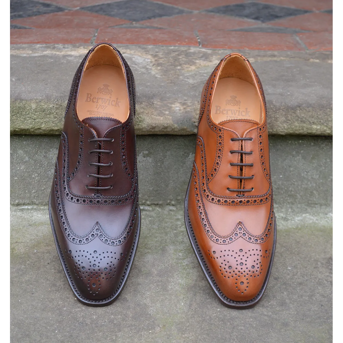 Berwick 1707 Oxford Brogue (5215) Tan