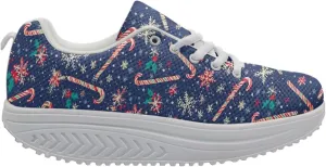 Bigcardesigns Fashion Fitness Walking Sneaker Casual Women Wedge Platform Shoes