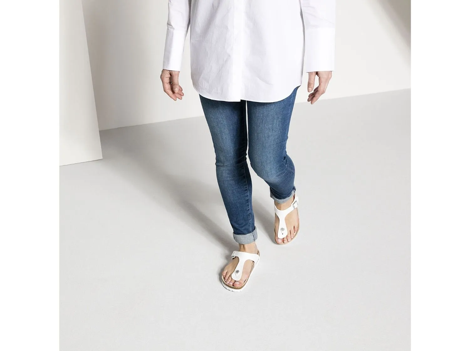 Birkenstock Gizeh Sandal - Birko Flor White