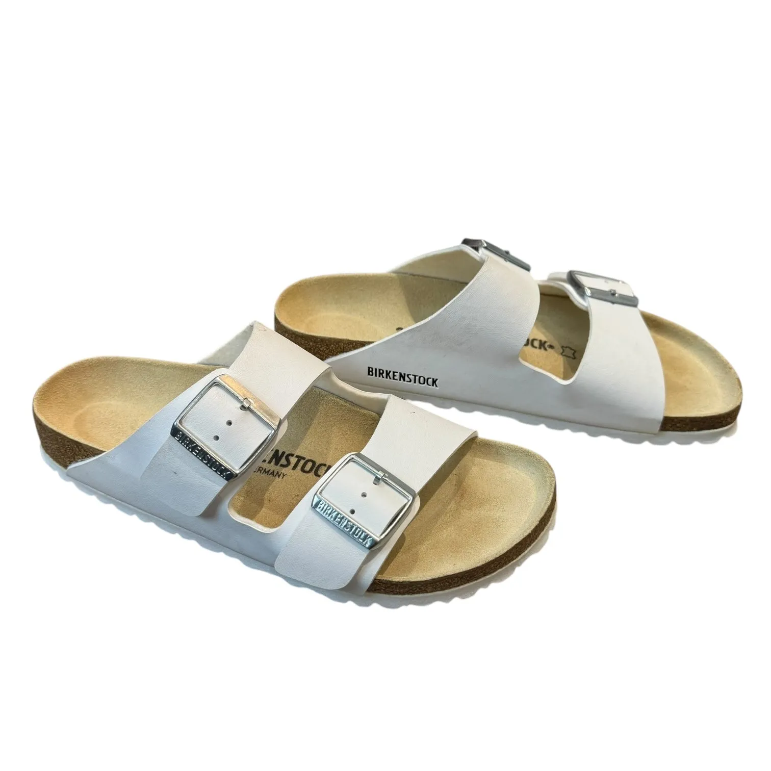 Birkenstock White Arizona Sandals - 39 / 6