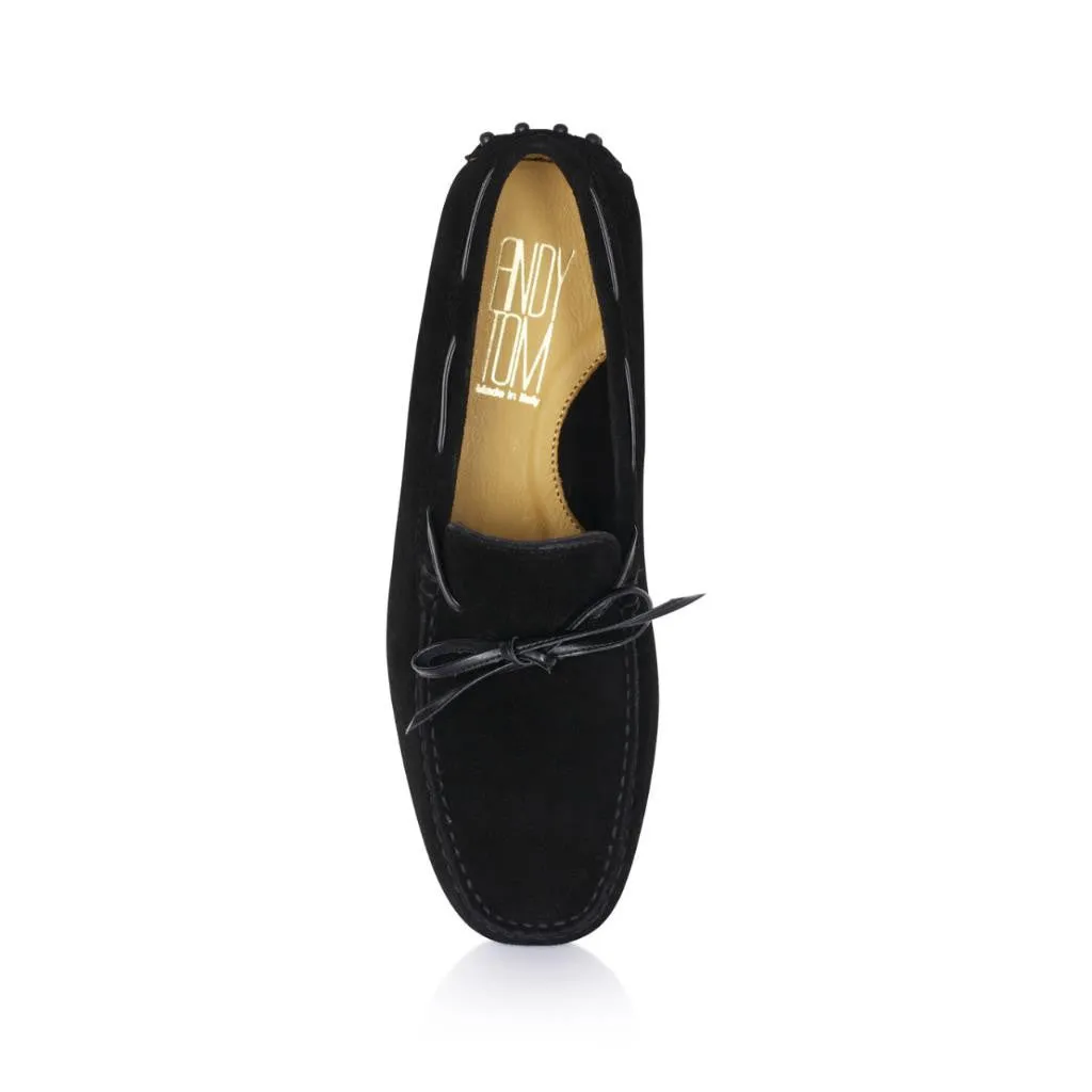 Black Suede with Black Leather Laces