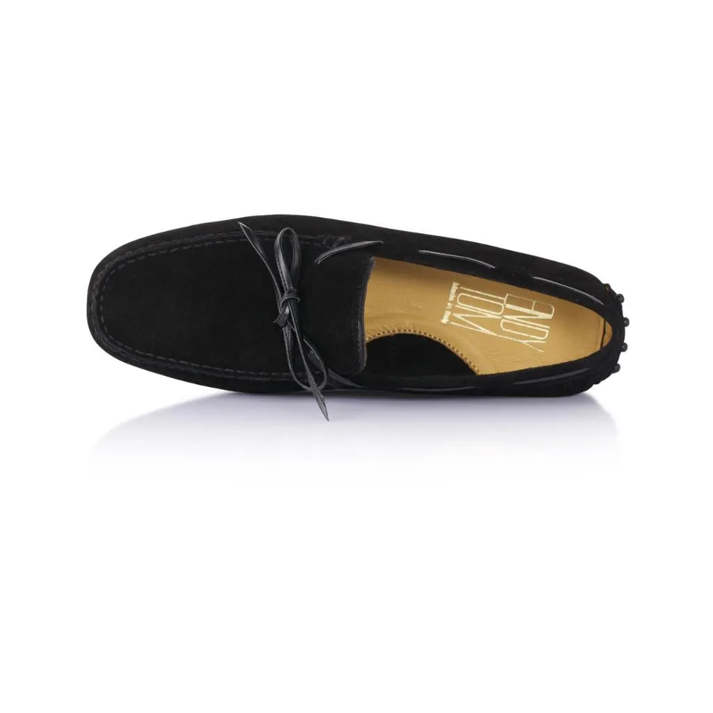 Black Suede with Black Leather Laces