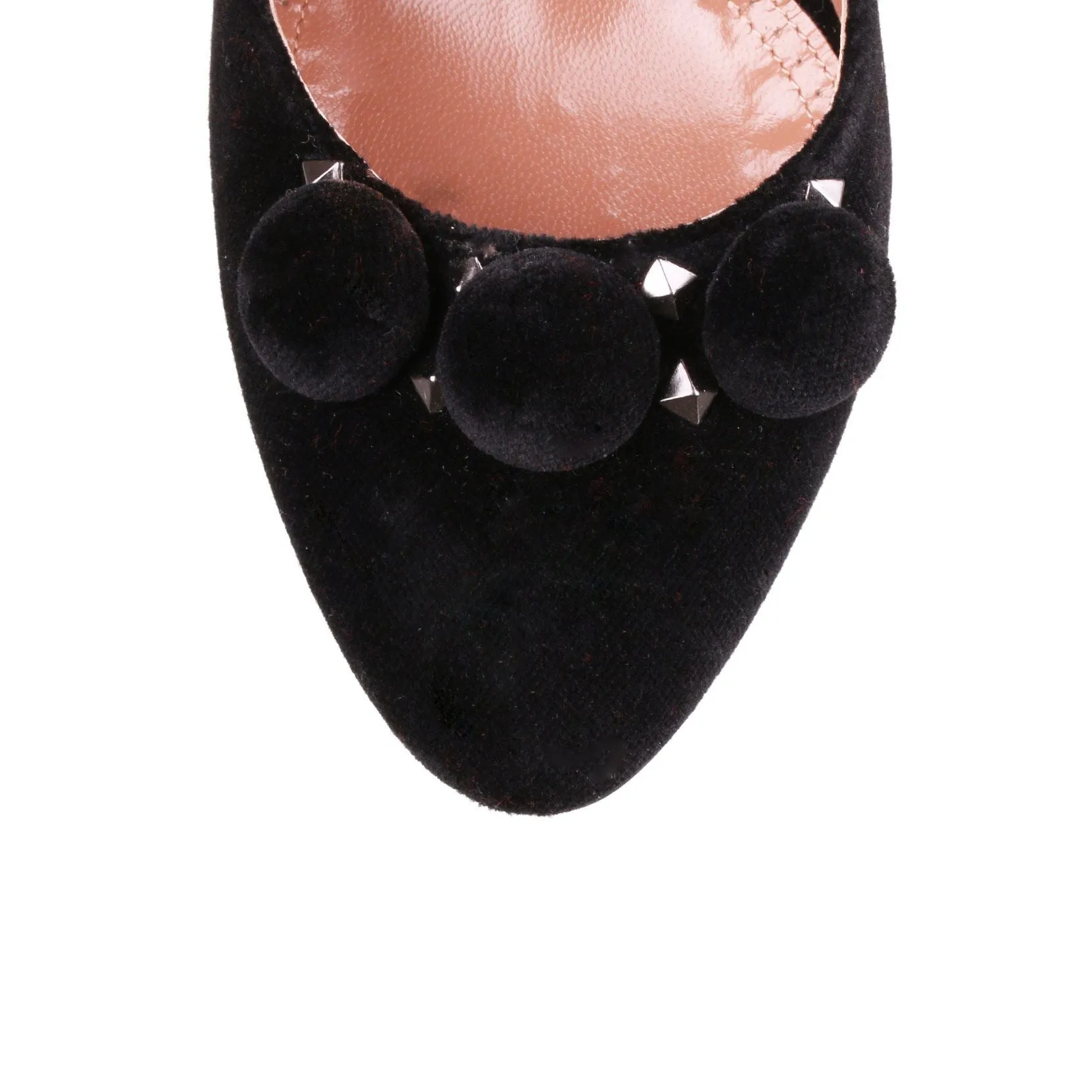 Black velvet bomb pump