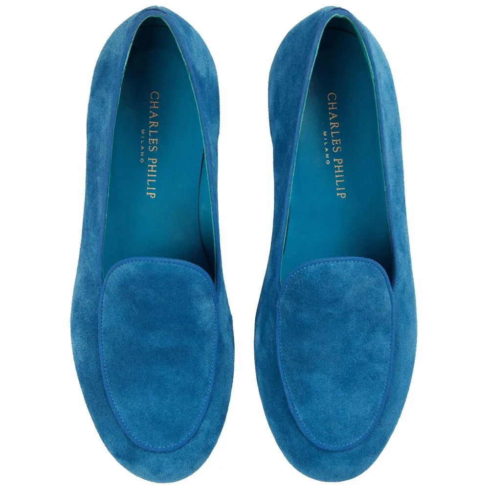 Blue Calfskin Loafer