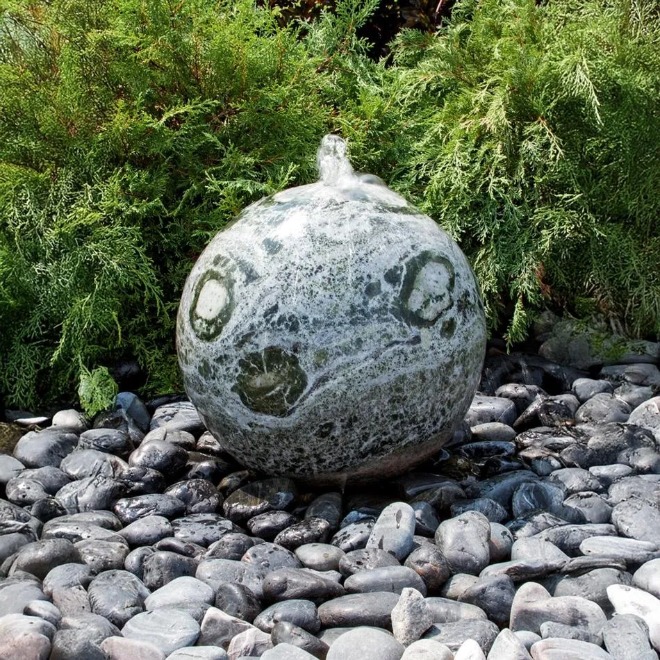 Blue Thumb Green Marble Sphere