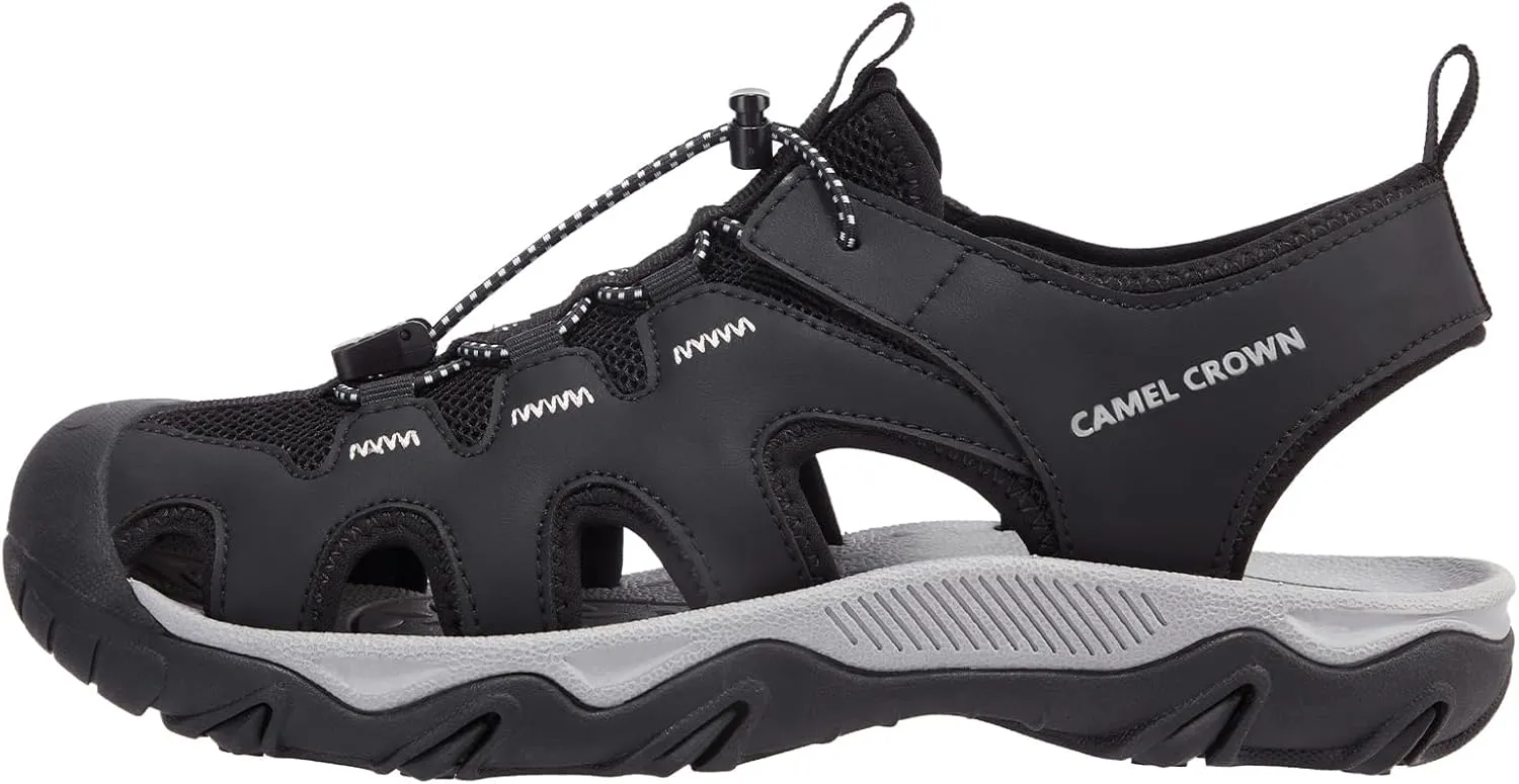CAMEL CROWN Men's Hiking Sandals Anti-Slipping Athletic Water Shoes with Arch Support Closed Toe Outdoor Summer Camping Sandal for Beach