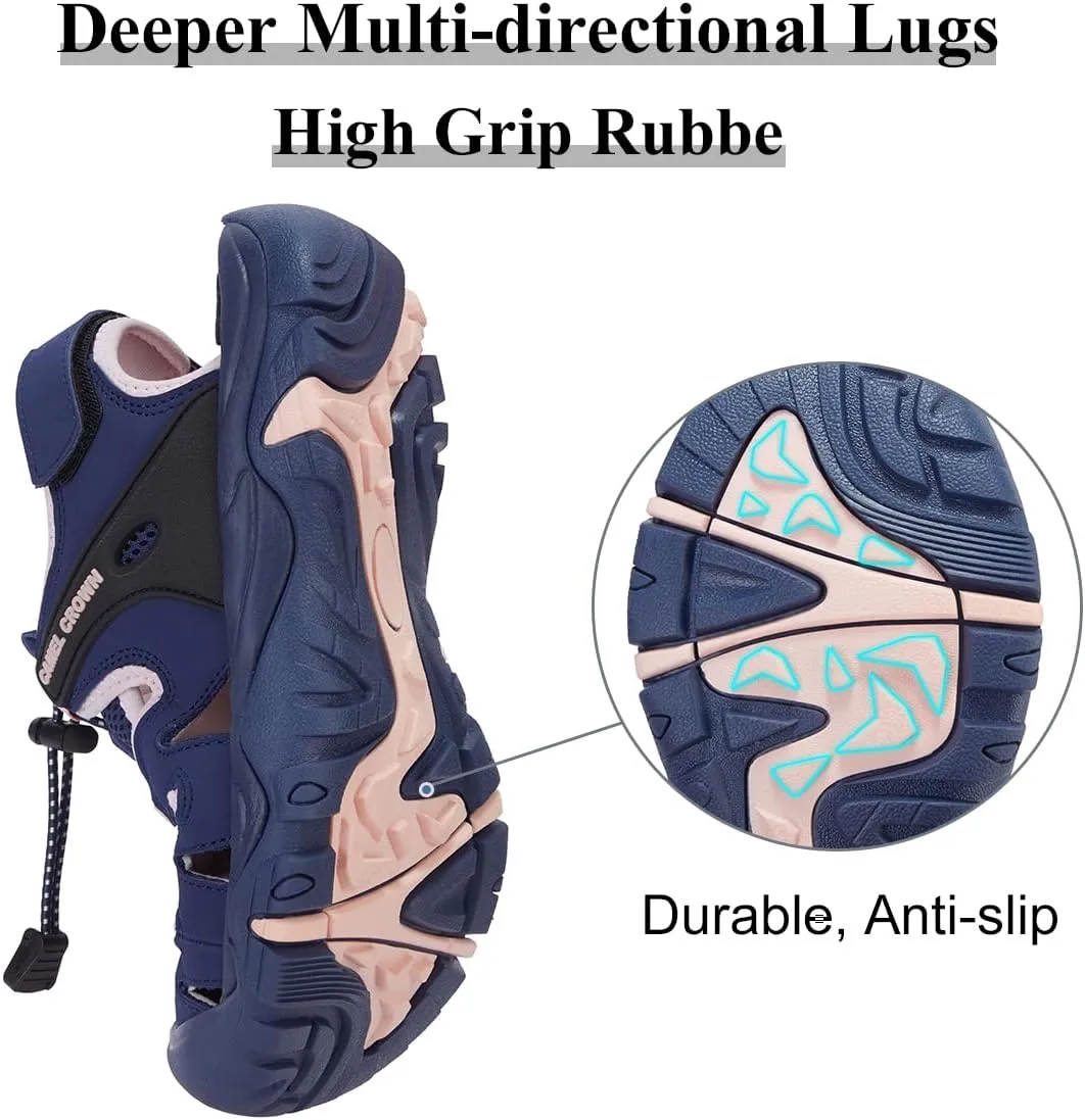 CAMEL CROWN Women's Hiking Sandals Waterproof Closed Toe Water Sandals Comfort Adjustable Athletic Outdoor Sandals for Summer Beach Hiker Walking Fishing