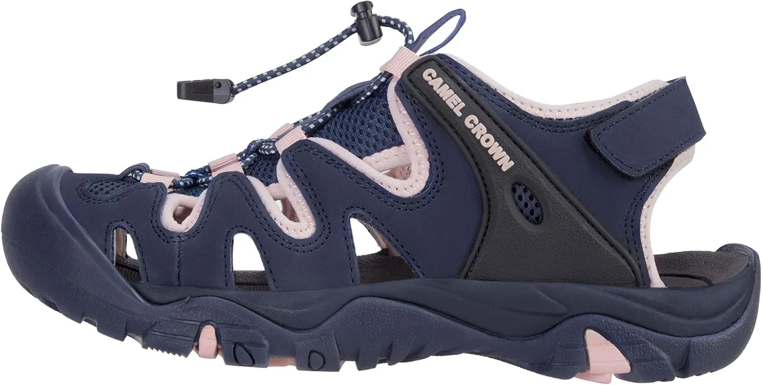 CAMEL CROWN Women's Hiking Sandals Waterproof Closed Toe Water Sandals Comfort Adjustable Athletic Outdoor Sandals for Summer Beach Hiker Walking Fishing