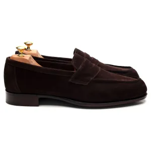 'Cannes' Dark Brown Suede Split Toe Loafer UK 12 E