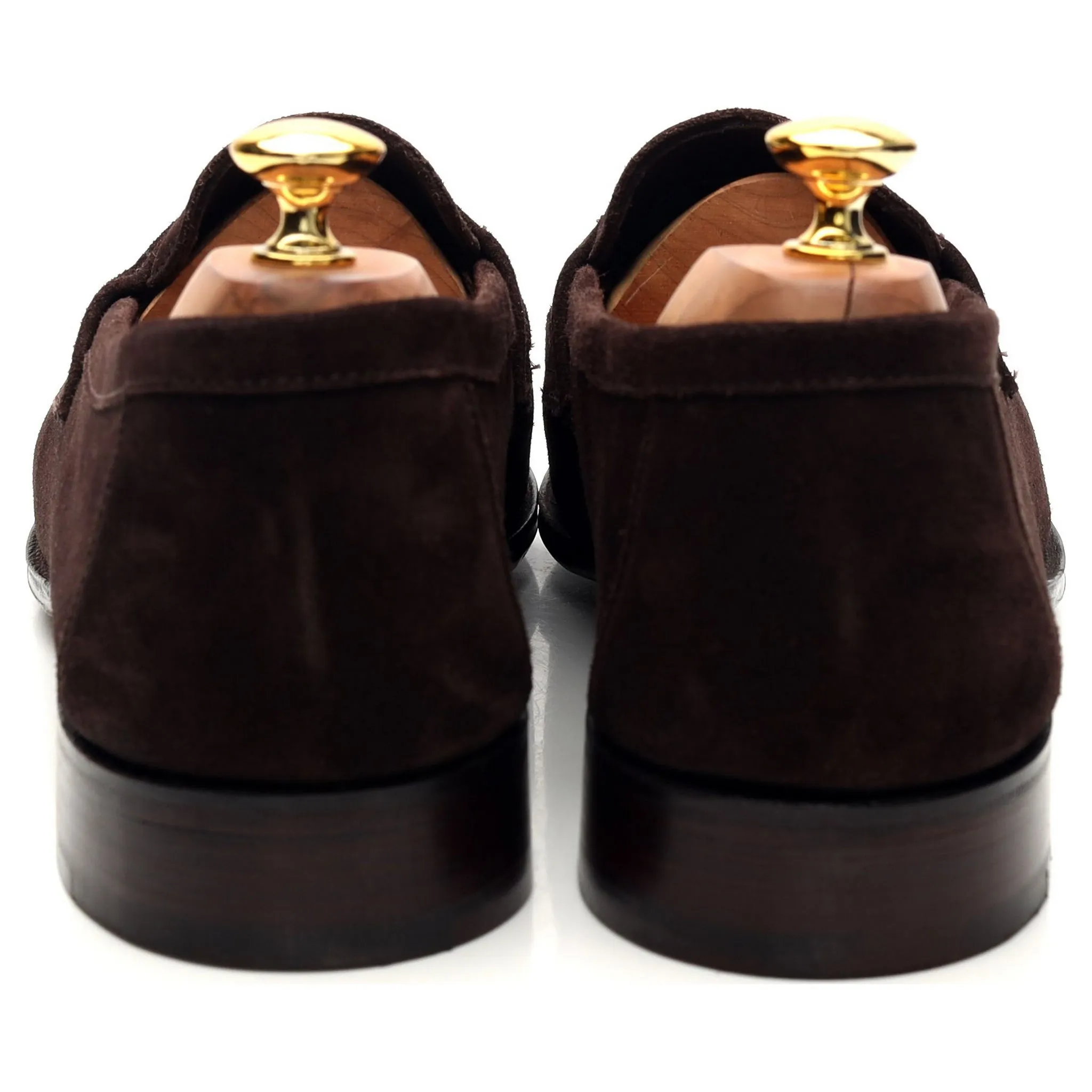 'Cannes' Dark Brown Suede Split Toe Loafer UK 12 E