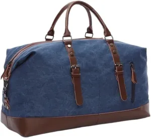 Canvas Leather Men Travel Bags Carry On Luggage Bag Men Duffel Bag Handbag Travel Tote Large Weekend Bag