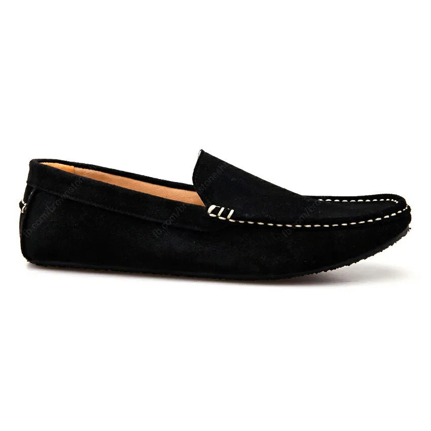 Casualist Leather Loafer Suede Black
