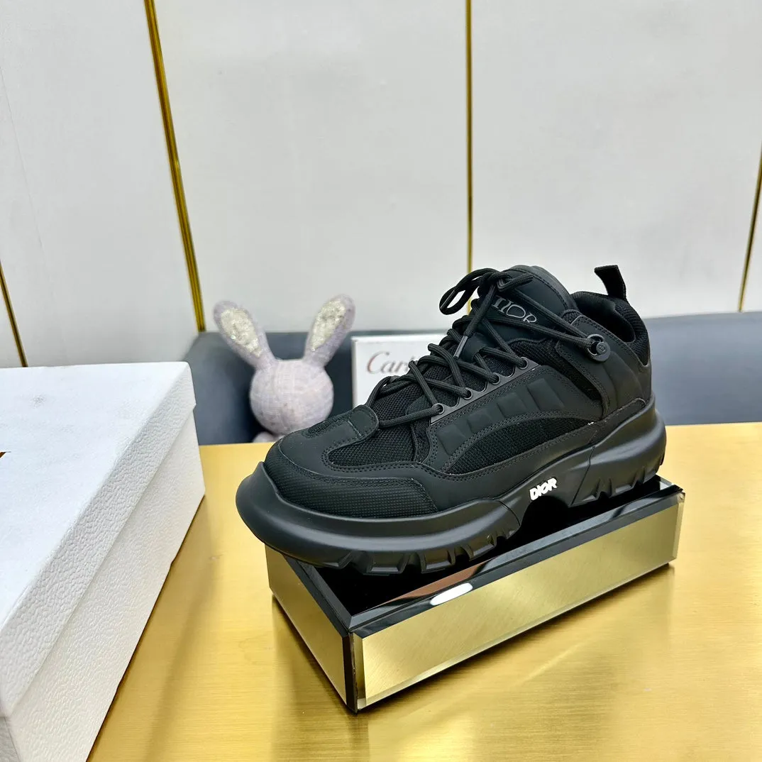 CD Sneaker 50mm In Black Cowhide And Mesh Fabric 111469