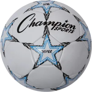 Champion Sports Viper Soccer Ball - Synthetic Leather – Youth, Kids, Adult - Sizes 3, 4, 5