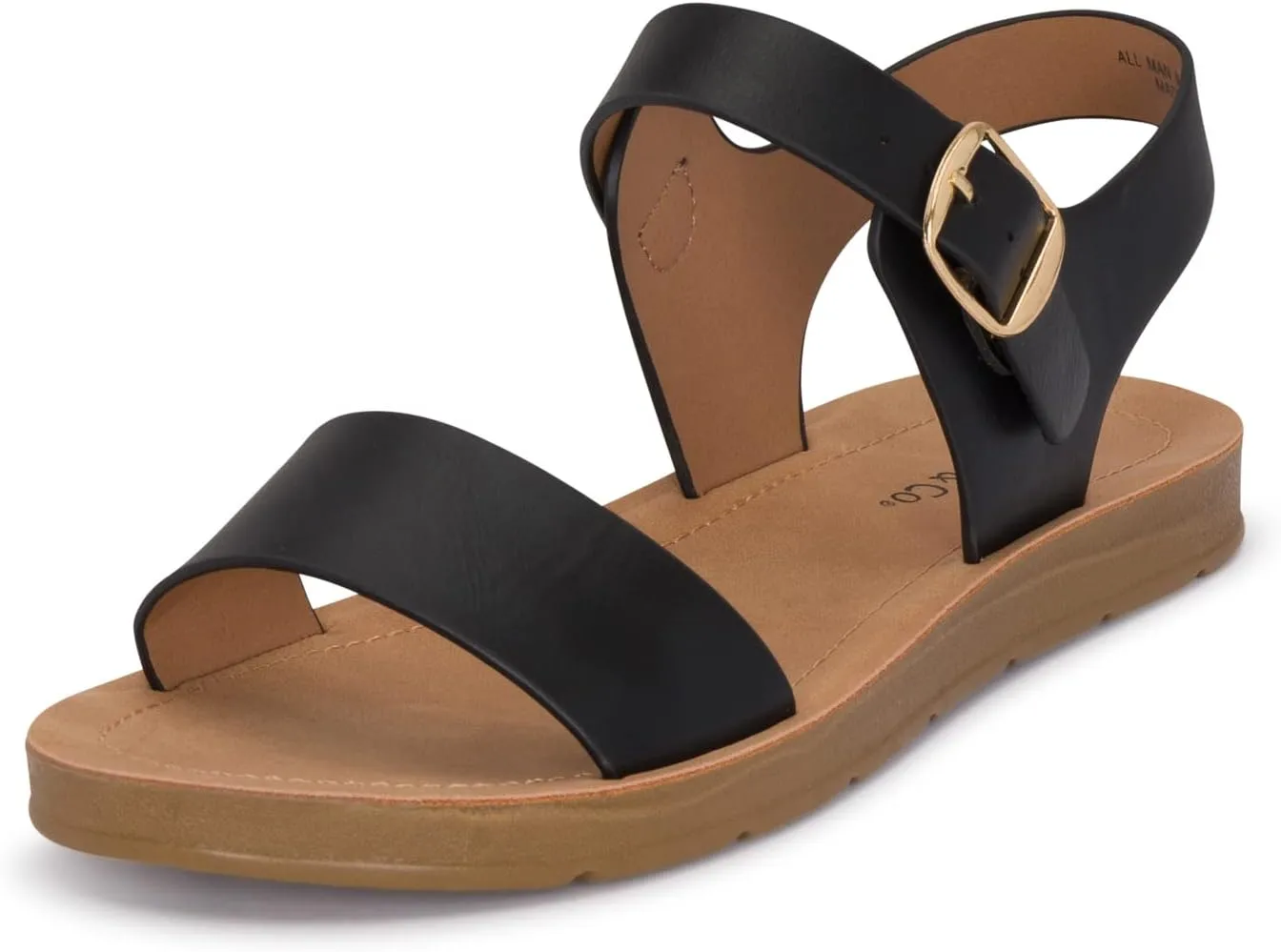 Chariot & Co - Crew - Women's Single Band Strappy Ankle Buckle Fashion Flat Sandals