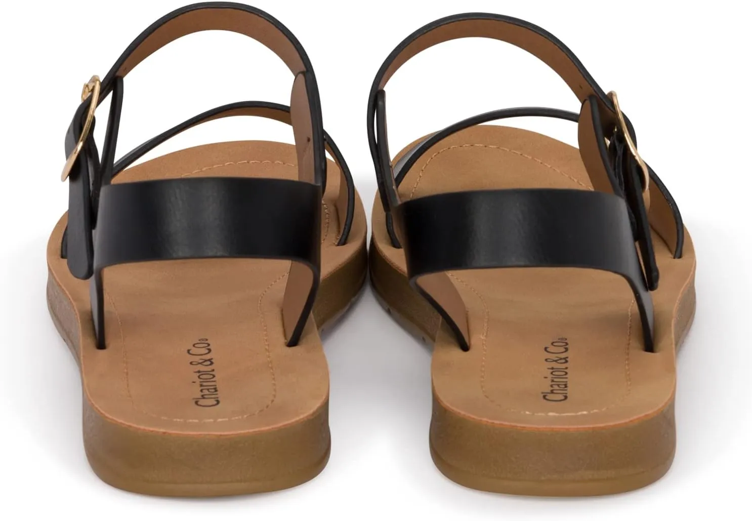 Chariot & Co - Crew - Women's Single Band Strappy Ankle Buckle Fashion Flat Sandals