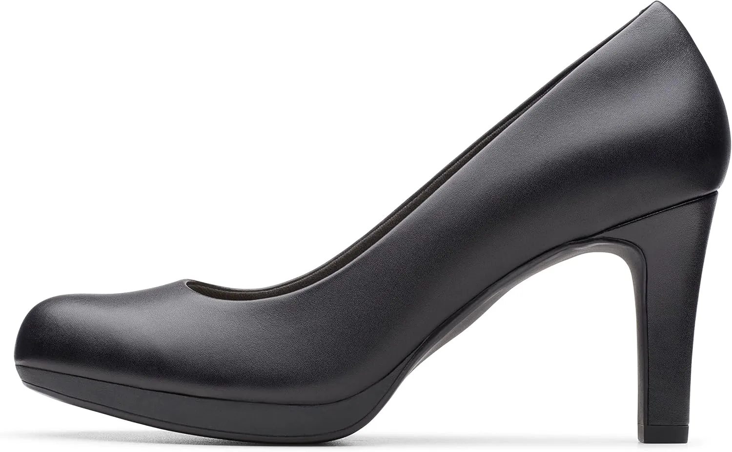 Clarks Women's Adriel Viola Dress Pump, Black Leather, 7