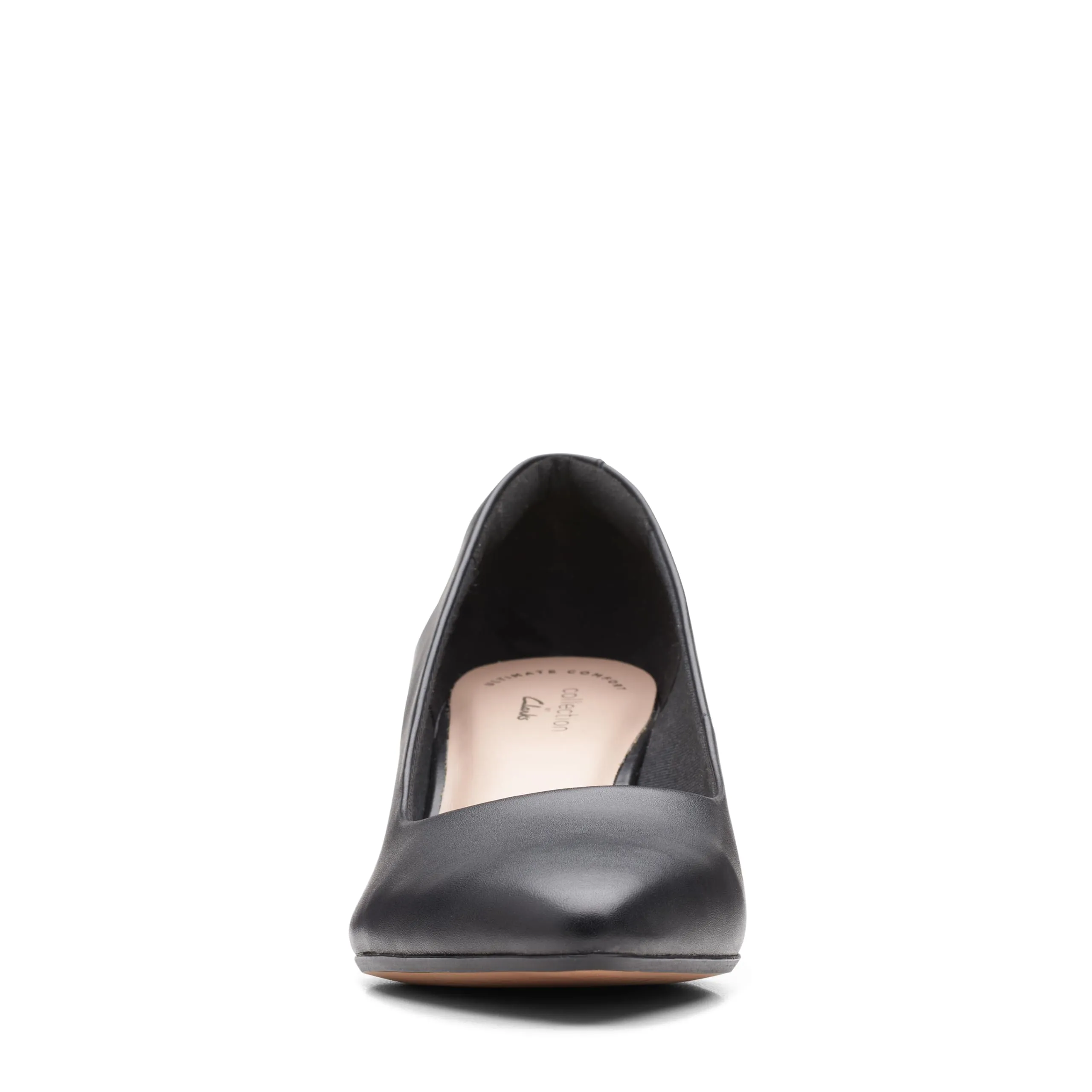 Clarks womens Linvale Jerica Pump, Black Leather, 8.5 Wide US