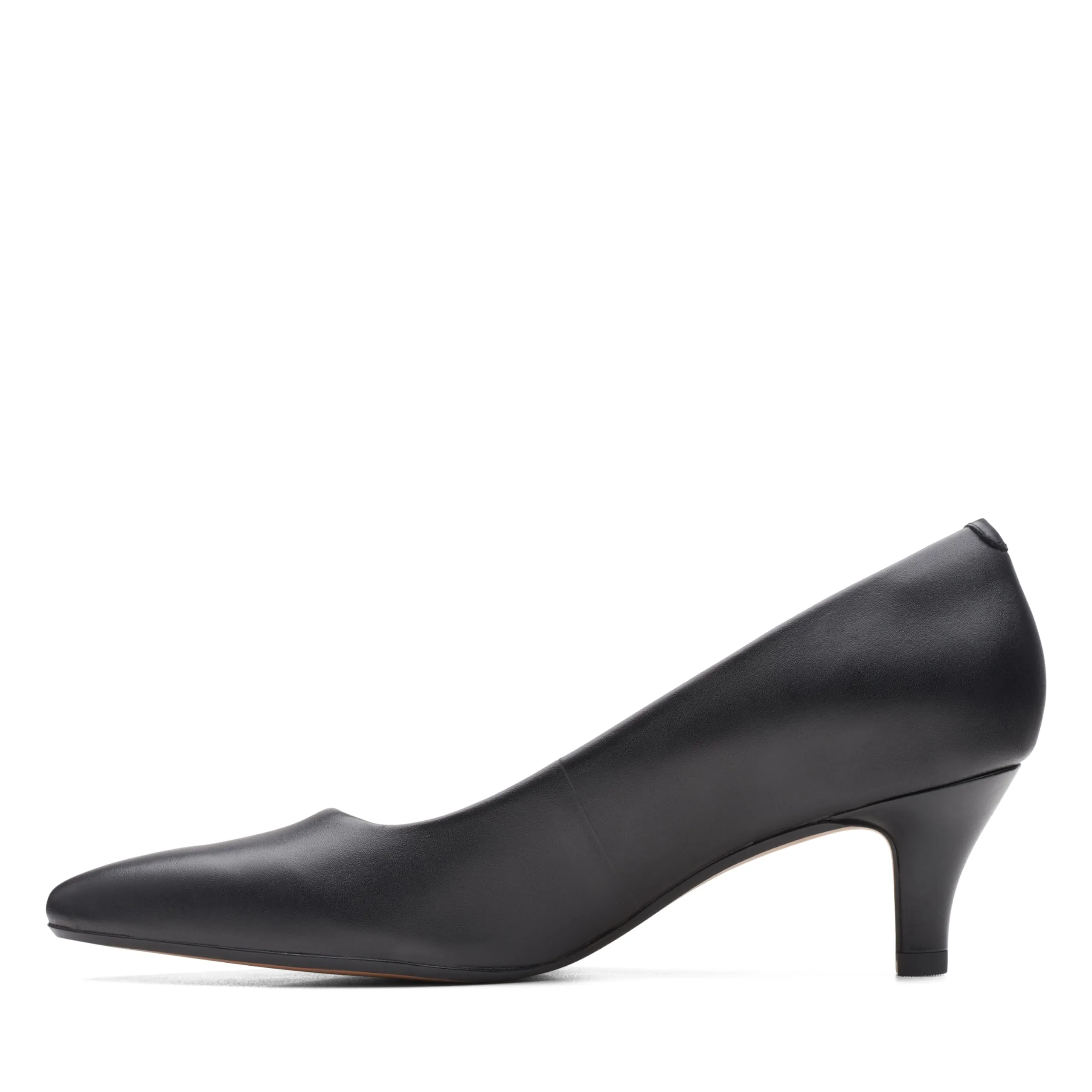 Clarks womens Linvale Jerica Pump, Black Leather, 8.5 Wide US