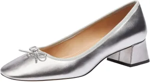 Coach Women's Ava Metallic Leather Ballet Pump