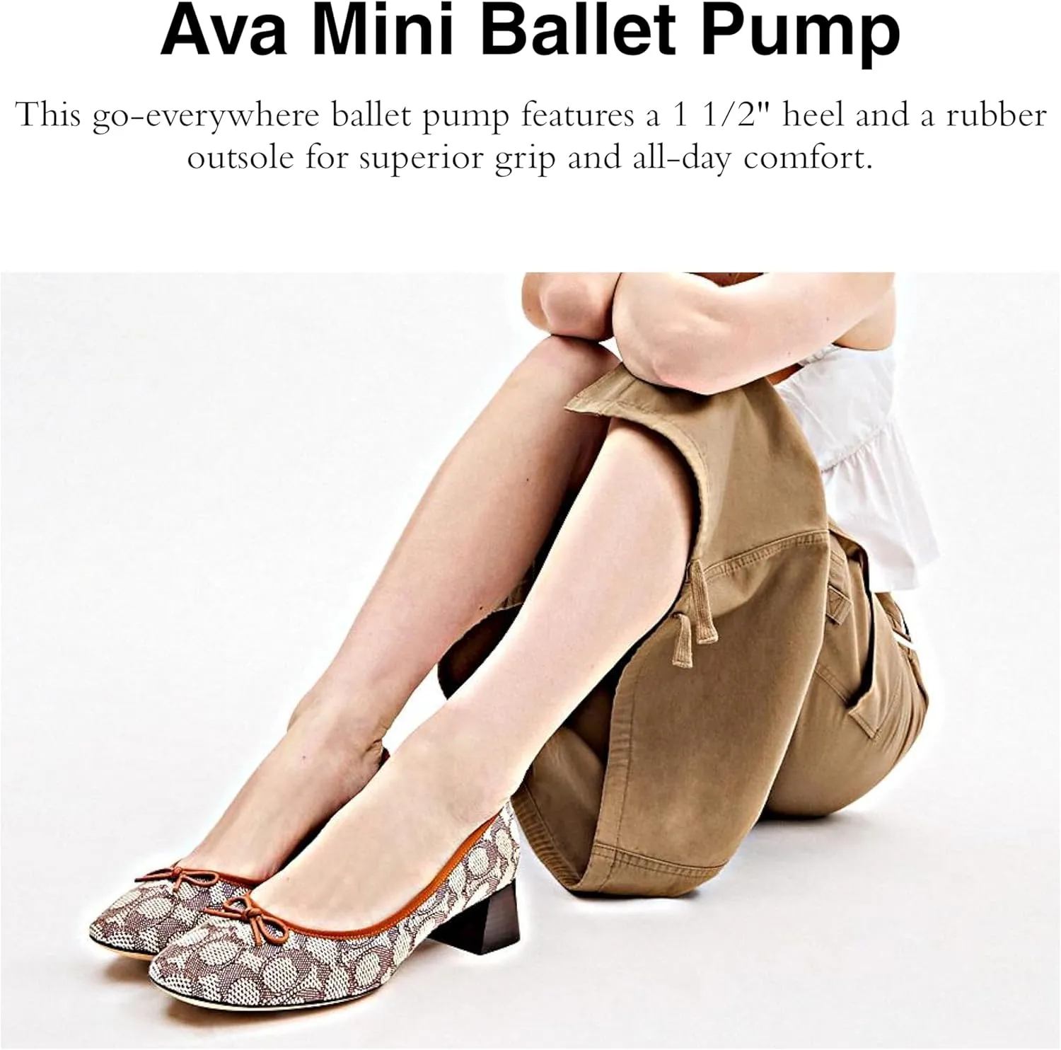 Coach Women's Ava Mini Signature Jacquard Ballet Pump