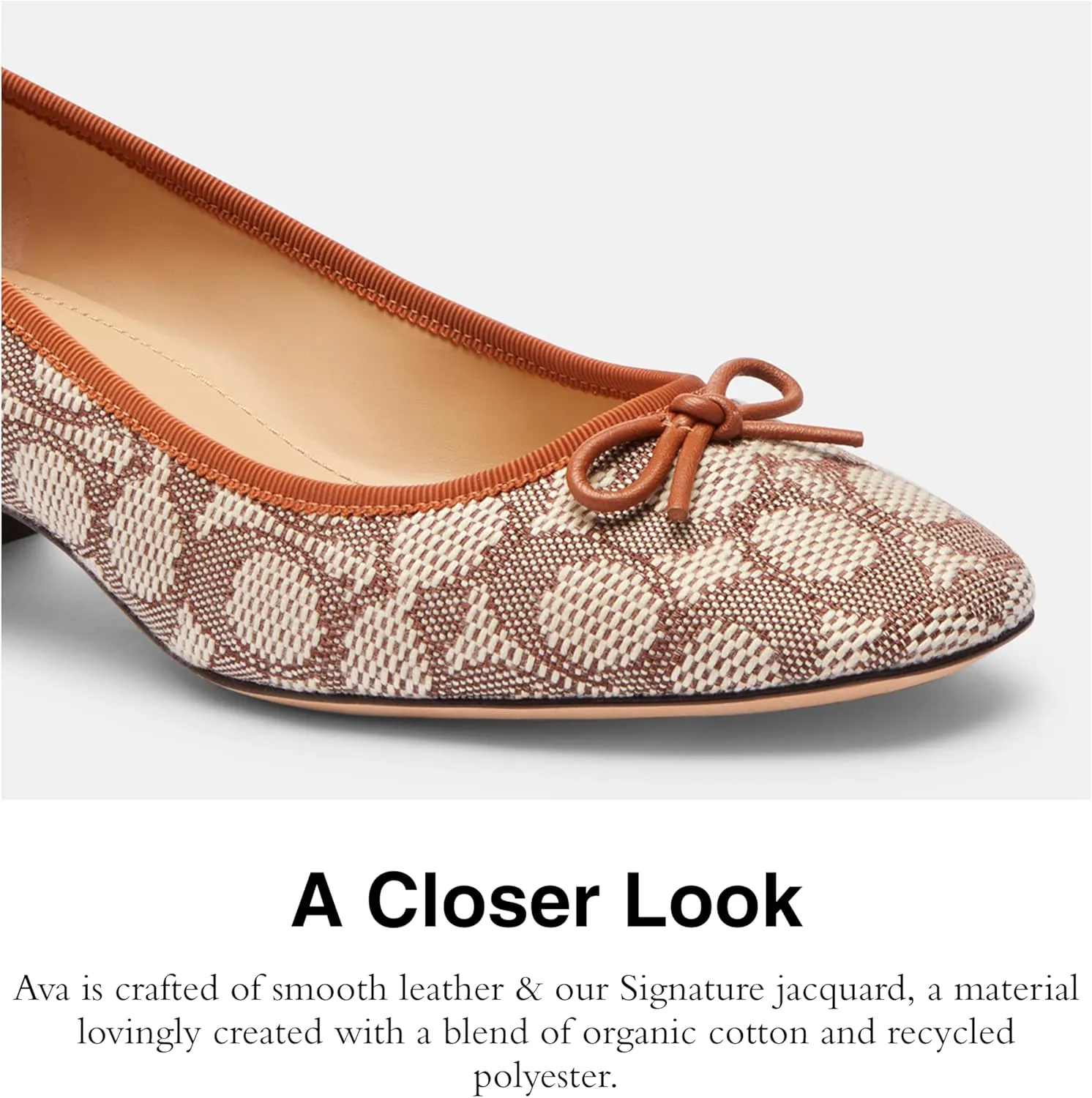 Coach Women's Ava Mini Signature Jacquard Ballet Pump