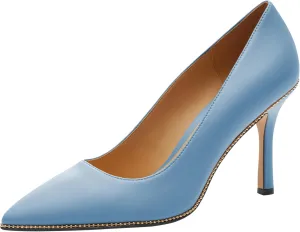 Coach Women's Samantha Pump, Charcoal/Black, 9.5