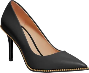 Coach Women's Waverly Pump, Black Leather, 7