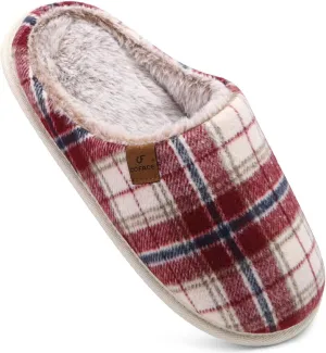 COFACE Unisex Mens Womens Cozy Memory Foam Scuff Slippers Casual Slip On Warm House Shoes Indoor/Outdoor Sandal Slippers With Arch Support Rubber Sole Size 4-15