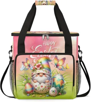 Coffee Maker Carring Bag Easter Holiday Gnome Travel Carrying Storage Tote Bag Compatible with Keurig K-Mini or K-Mini Plus Portable Single Serve Coffee Brewer Case with Pockets for K-cup Pods