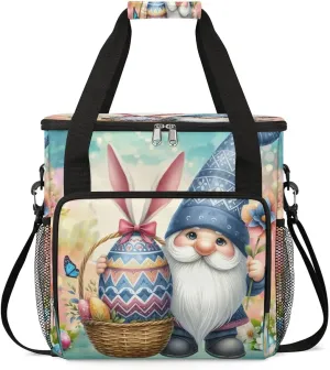 Coffee Maker Carring Bag Gnome Easter Egg Travel Carrying Storage Tote Bag Compatible with Keurig K-Mini or K-Mini Plus Portable Single Serve Coffee Brewer Case with Pockets for K-cup Pods