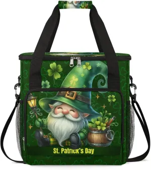 Coffee Maker Carring Bag Gnome Happy St. Patrick's Day Travel Carrying Storage Tote Bag Compatible with Keurig K-Mini or K-Mini Plus Portable Single Serve Coffee Brewer Case with Pockets for K-cup Pod