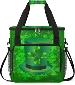 Coffee Maker Carring Bag St Patrick's Day Hat Travel Carrying Storage Tote Bag Compatible with Keurig K-Mini or K-Mini Plus Portable Single Serve Coffee Brewer Case with Pockets for K-cup Pods