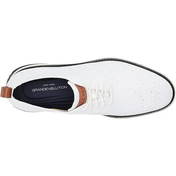 Cole Haan Mens GrandEvOlution Sititchlite Oxford Optic White Knit C32155