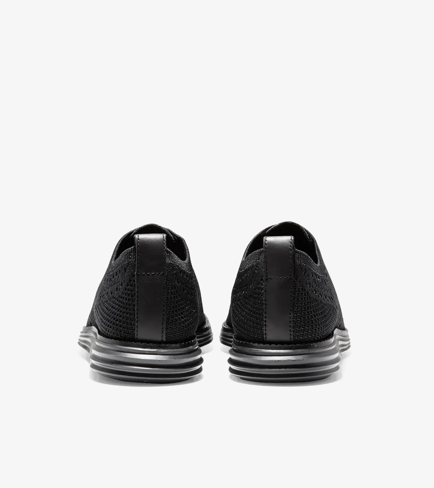 Cole Haan Men's ØriginalGrand Stitchlite Wingtip Oxford Black Black Knit C28443